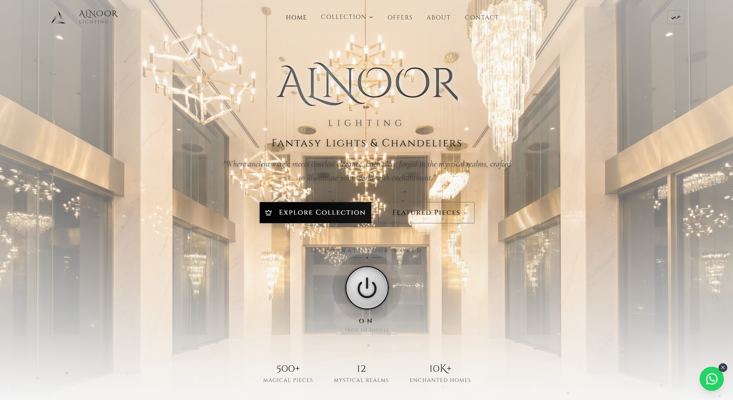 SeenaTech project — Alnoor Lighting, an e-commerce store